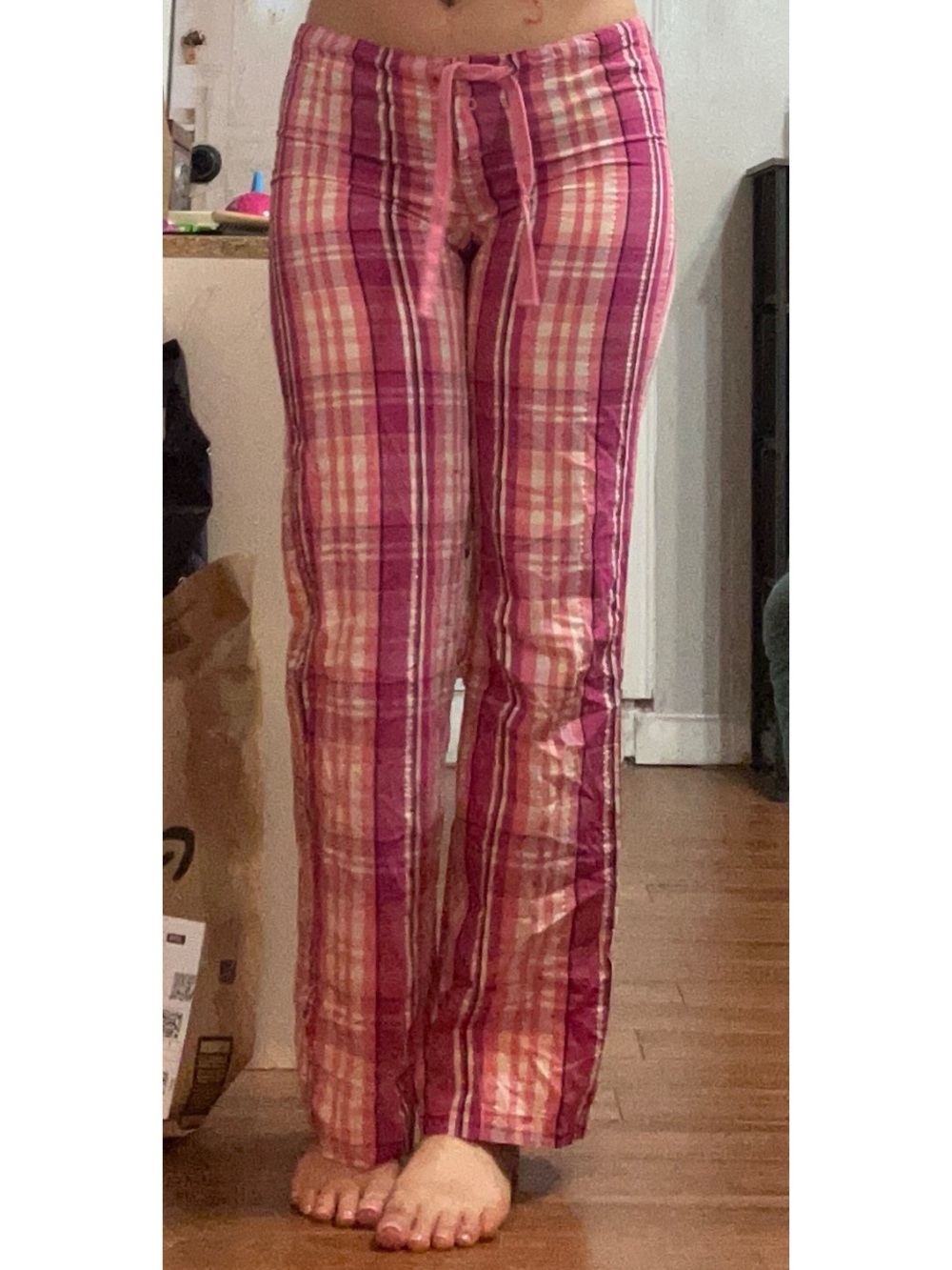 Low rise Y2K Garage Star Collection Pink Stripped Pants